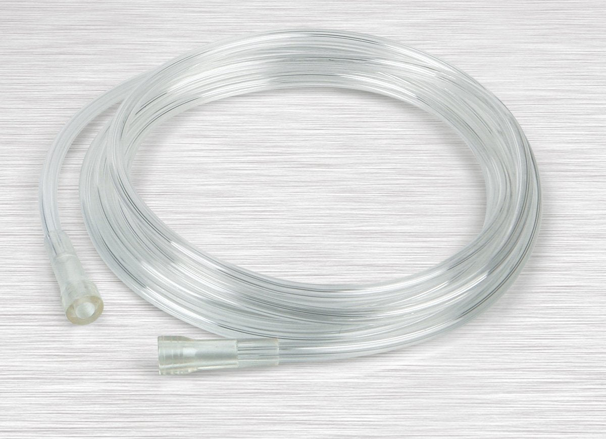 Medline Clear Oxygen Tubing, 25 ft, easy-to-inspect and flexible for patient mobility