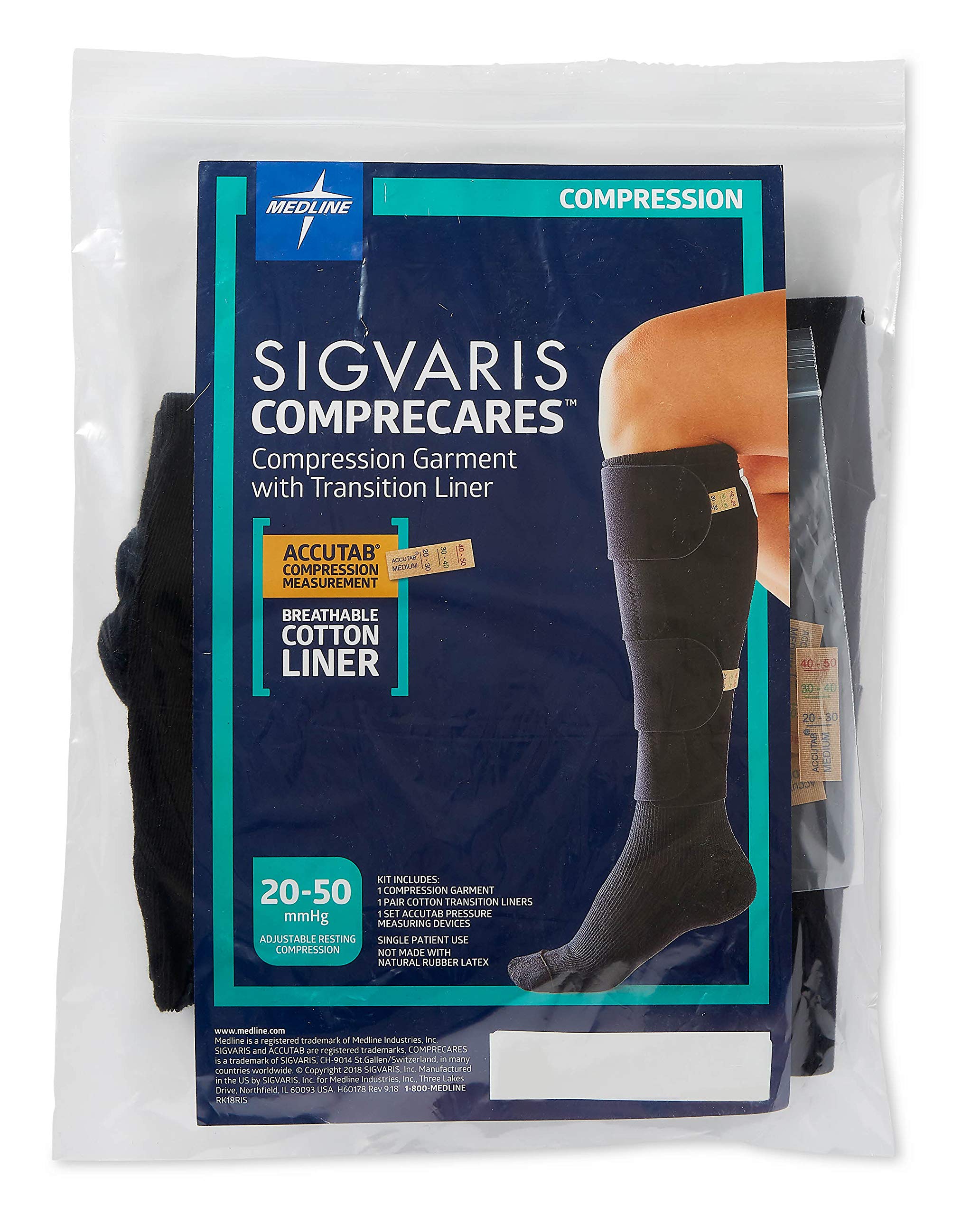 Medline COMPRECARES size S regular reusable garment for adjustable compression and daily wear.