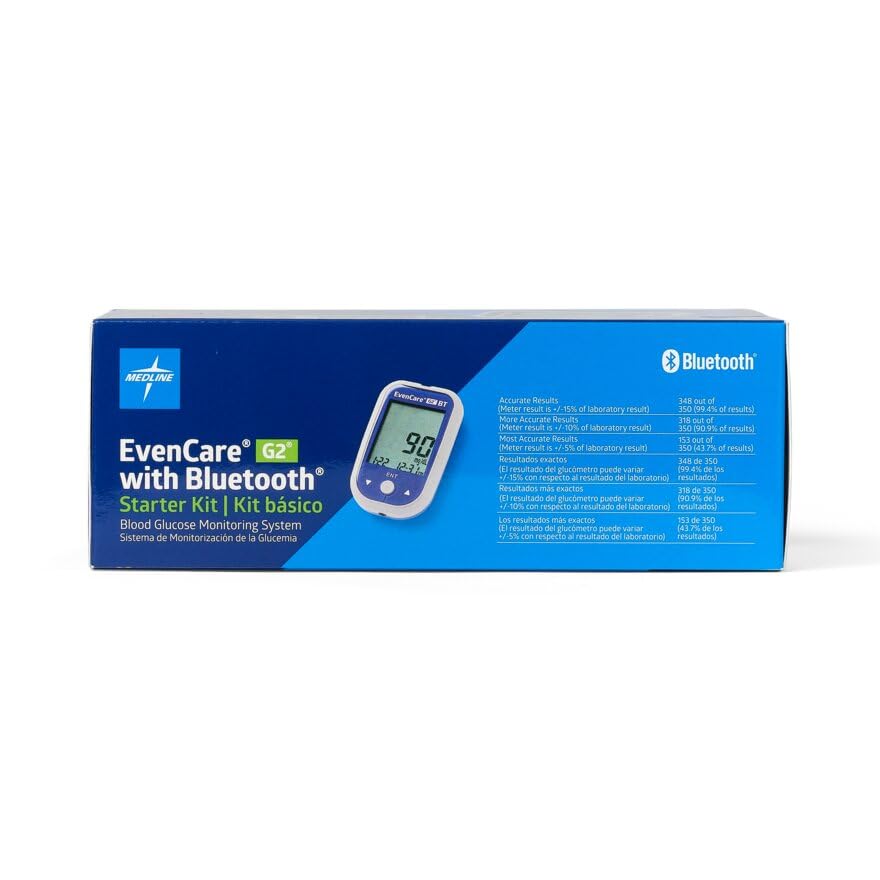 Compact packaging highlighting the Bluetooth connected monitoring system
