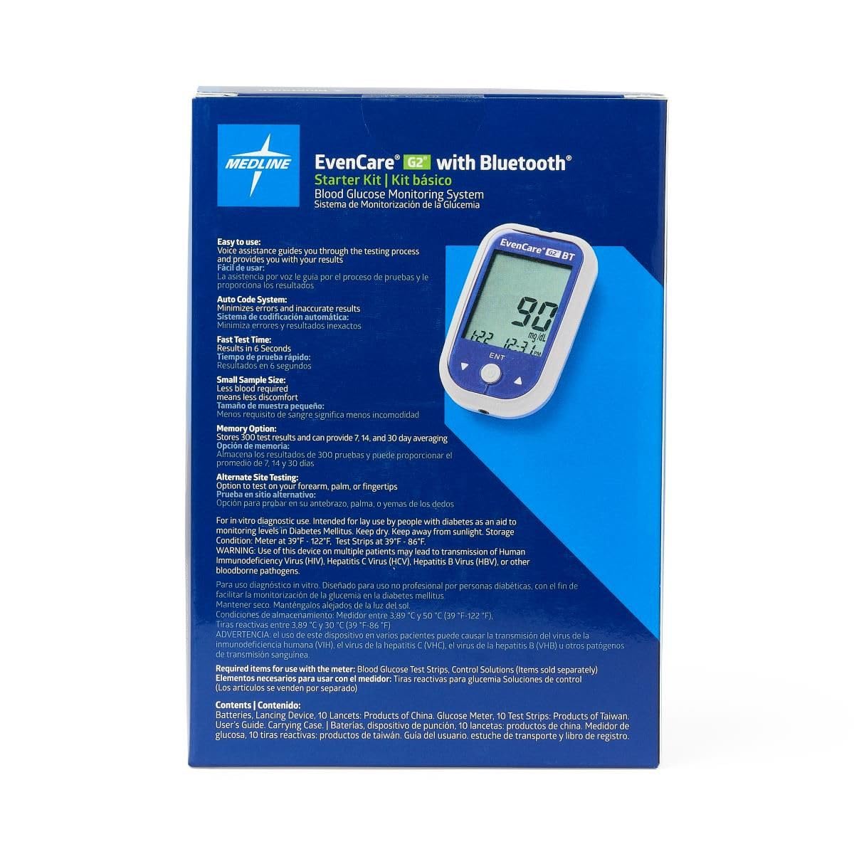 EvenCare G2 lancing device shown for comfortable sampling