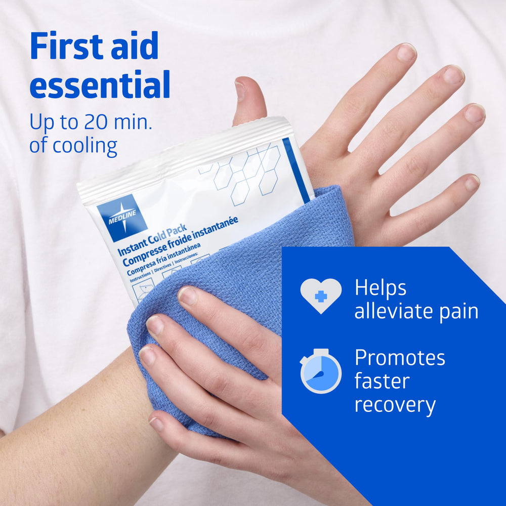 Medline instant cold pack case of 50 for workplace readiness.