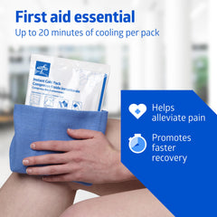 Medline single-use cold pack ensures sanitary, convenient application.