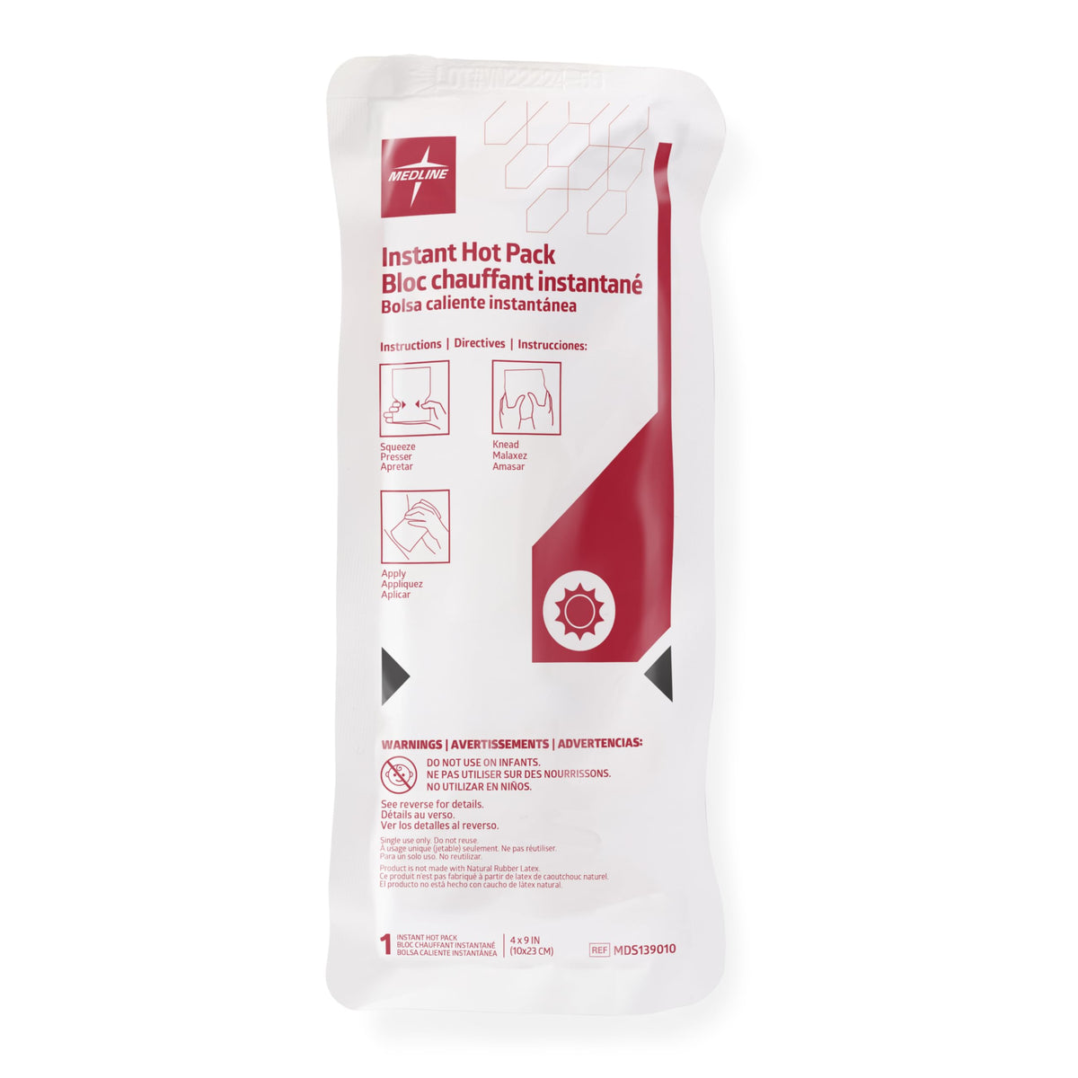 Medline Instant Hot Pack in case offers reliable warmth for therapy.
