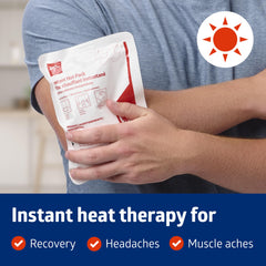 Medline Instant Hot Pack 6x9 in use providing steady heat for comfort