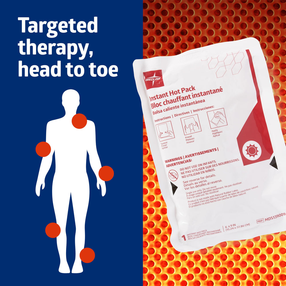 Medline Instant Hot Pack 6x9 ready for therapy use in clinical or home settings