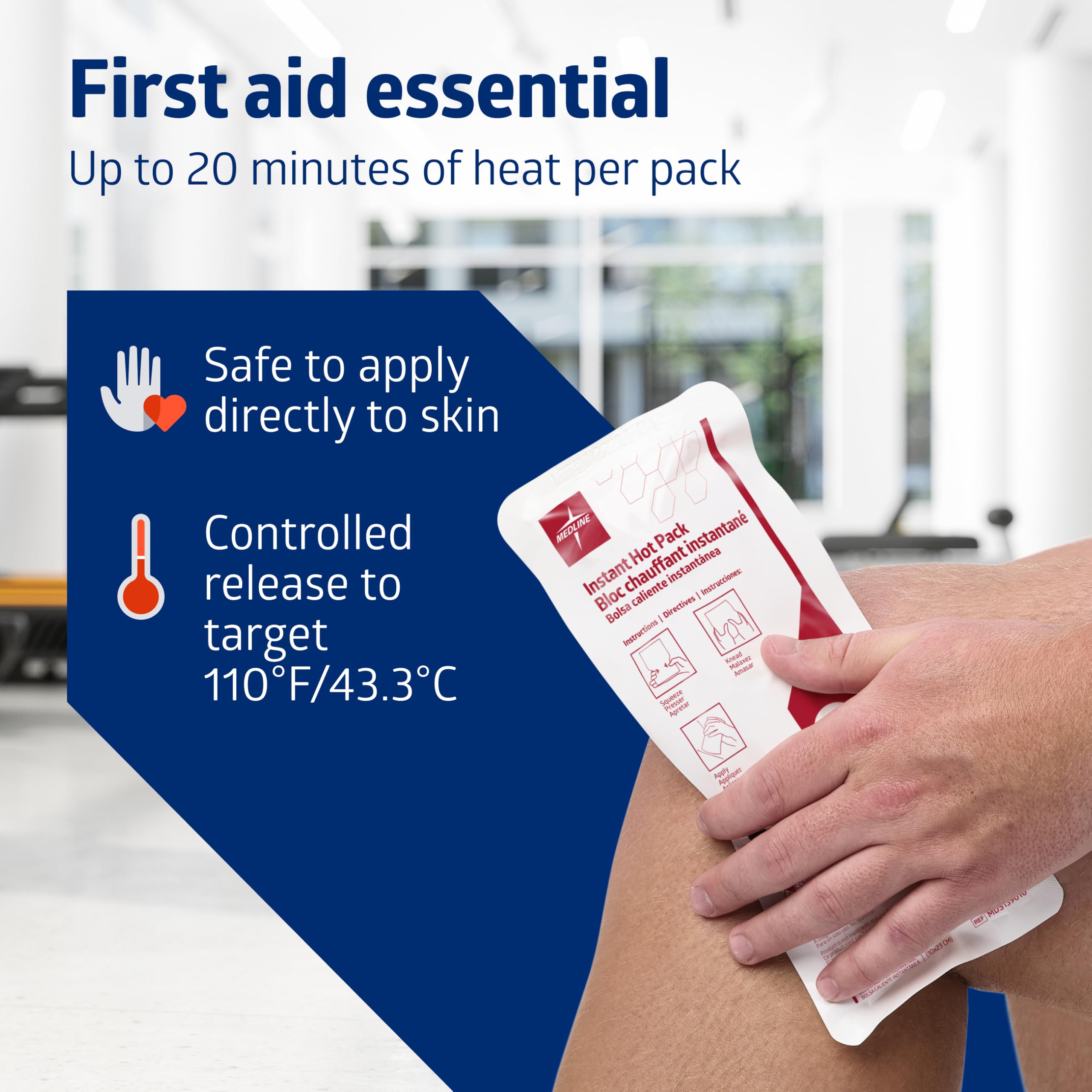 Medline Instant Hot Pack uses disposable packaging to help prevent cross-contamination.
