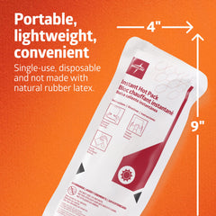 Medline Instant Hot Pack features rounded corners for comfortable use.