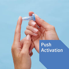 Automatic needle retraction enhances safety after use.