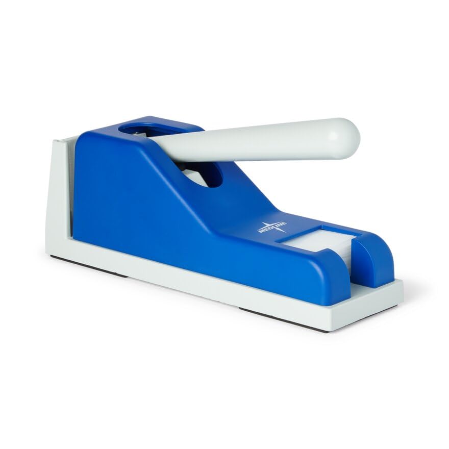 Medline Pill Crusher with ergonomic blue design eases crushing and reduces hand strain.