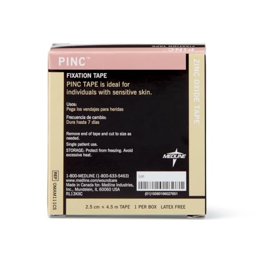 Medline Pinc zinc oxide tape demonstrates waterproof adhesion through moisture and activity.