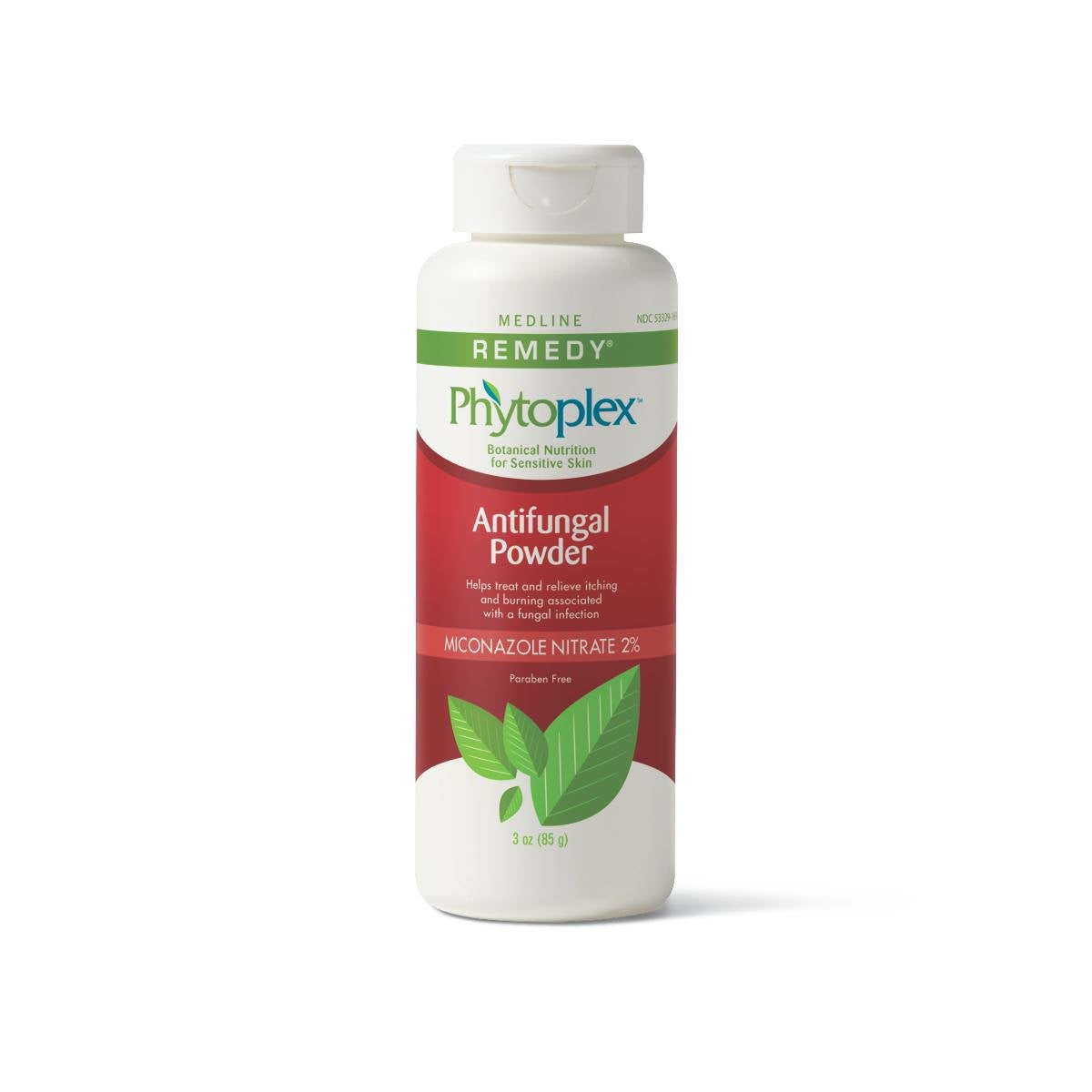 Medline Remedy Phytoplex antifungal powder bottle pour, talc-free formula for feet and shoes, helps moisture control