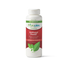 Medline Remedy Phytoplex antifungal powder bottle pour, talc-free formula for feet and shoes, helps moisture control