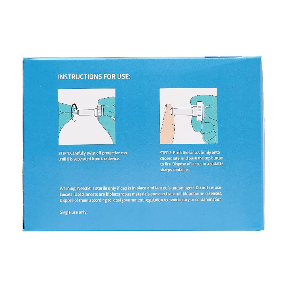 Sterile, single-use lancets reduce cross-contamination in care settings.