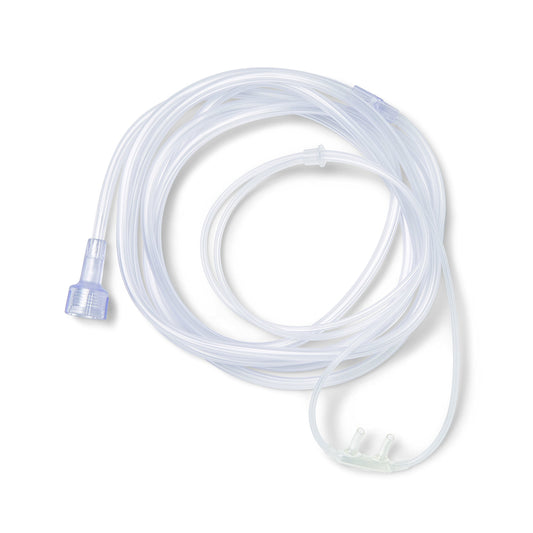 Medline Soft-Touch nasal cannula with 7-foot tubing for comfortable wear.