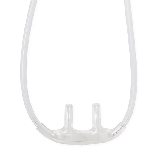 Curved nasal prongs for a comfortable, non-flared fit from Medline Soft-Touch.