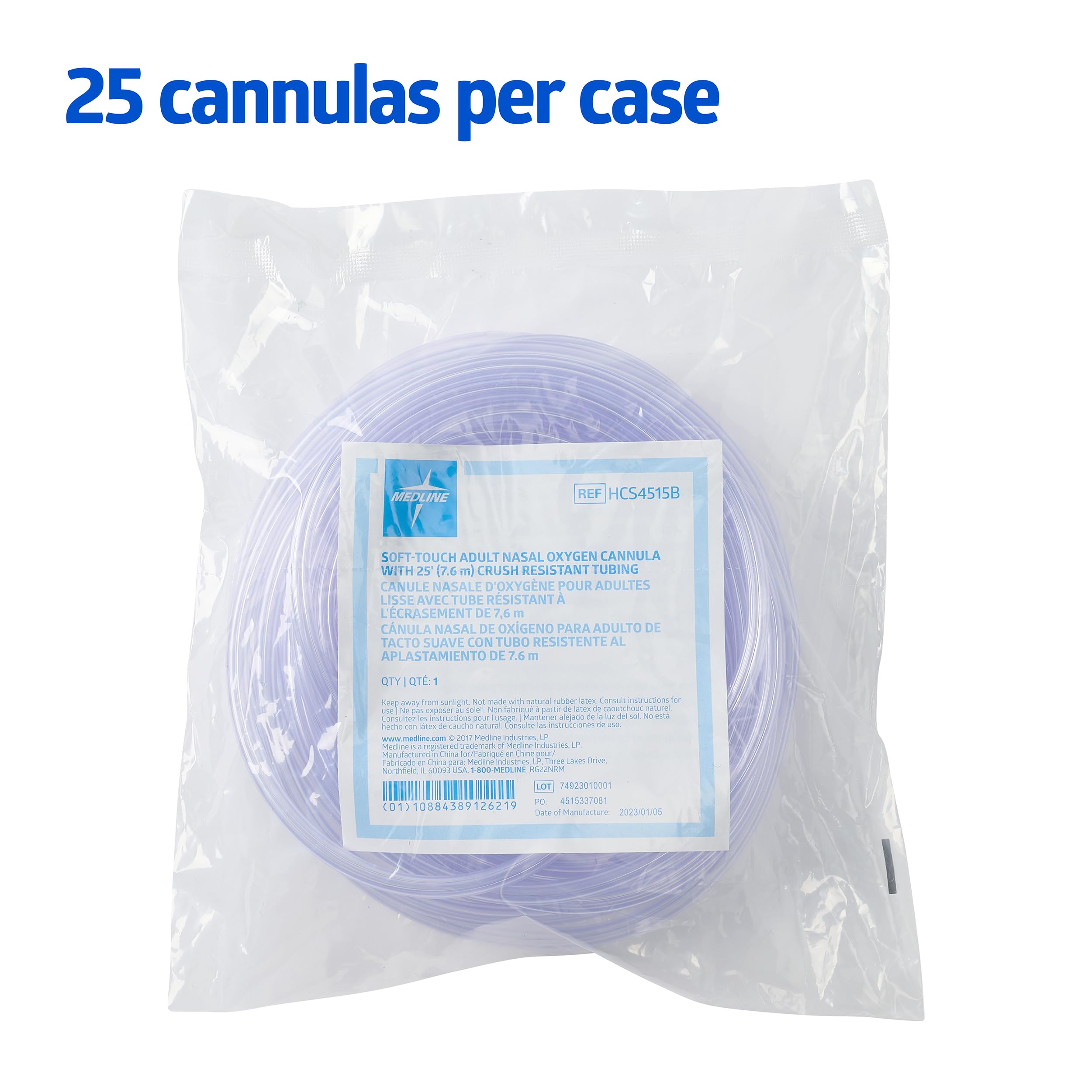 Medline Soft-Touch nasal prongs provide gentle contact for wear.