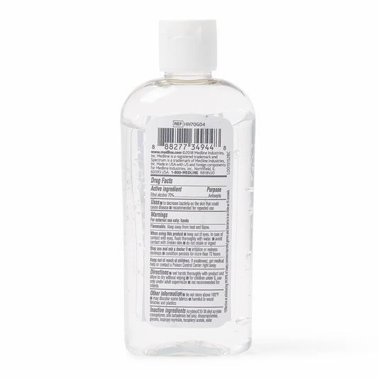 Medline Spectrum Advanced Gel Hand Sanitizer bulk pack for hospitals, 70% alcohol formula.