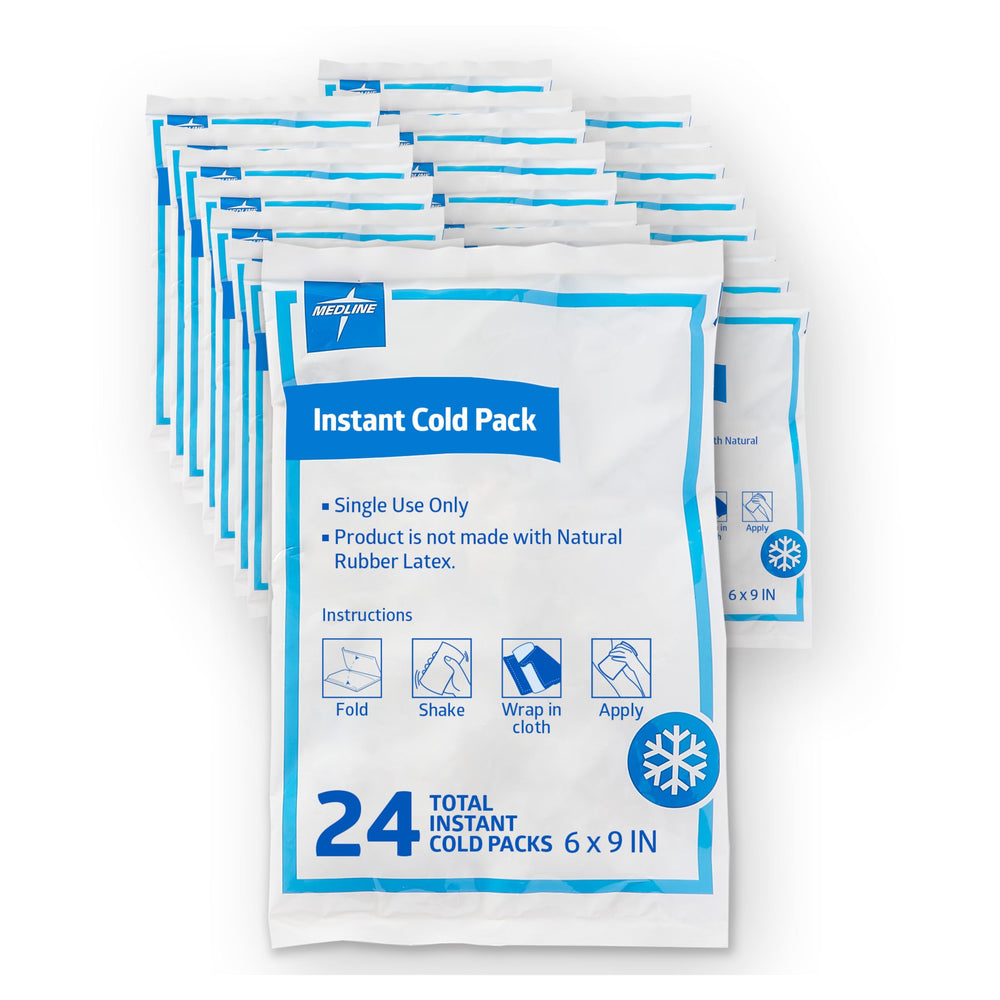 Medline Standard Instant Cold Pack fold-activation for quick cold therapy after minor injuries.