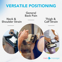 MedMassager Body Massager Plus control panel demonstrates adjustable speeds for customization