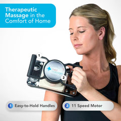 MedMassager Body Massager Plus side view shows compact design for easy storage