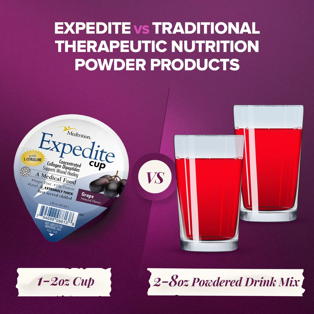 Medtrition Expedite Gelatein Cup no sugar formula.