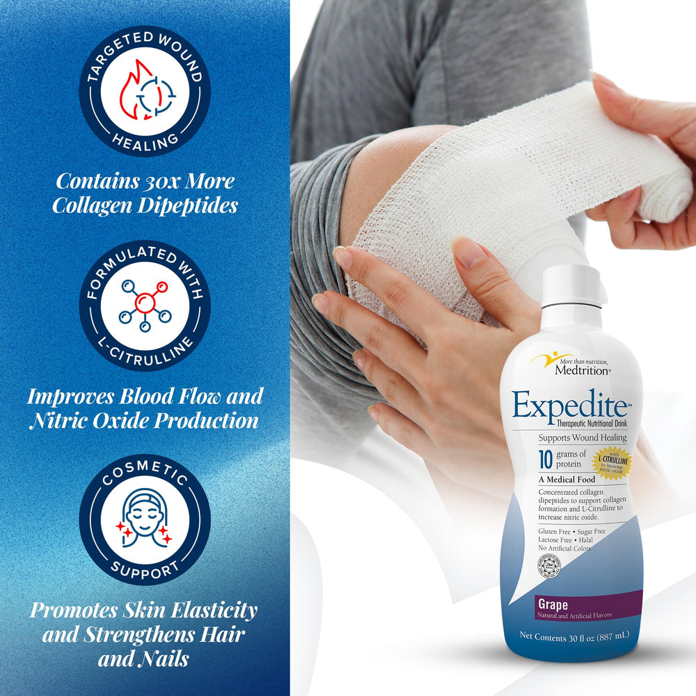 Medtrition Expedite with L-Citrulline icon emphasizing circulation support and balanced recovery nutrition