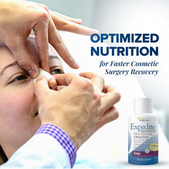 Medtrition Expedite grape bottle in a clinical or recovery setting.