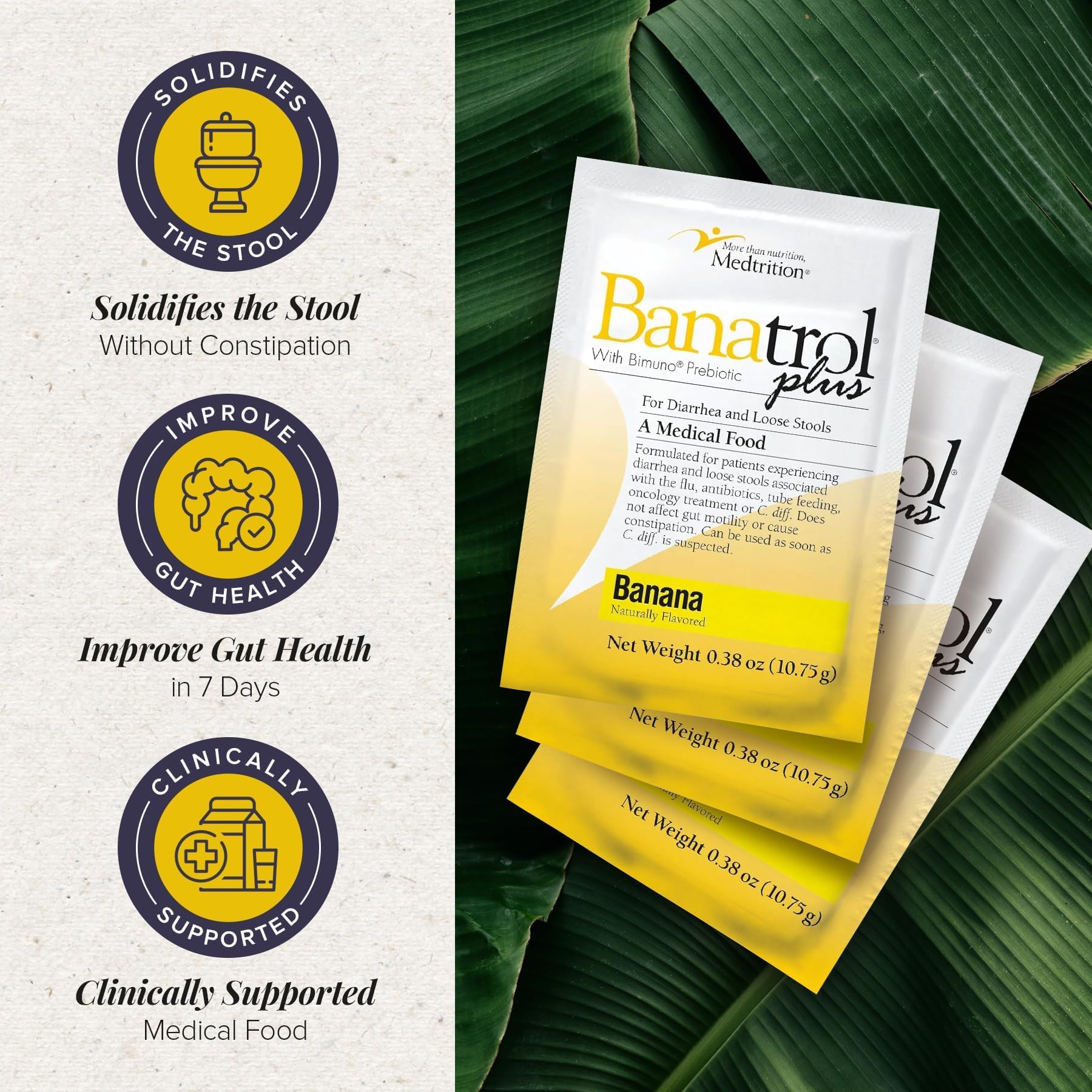 Florafuel prebiotic supports gut health with Banatrol Plus