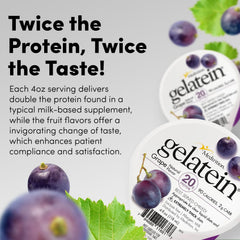Medtrition Gelatein Grape package - gluten-free and lactose-free protein option.
