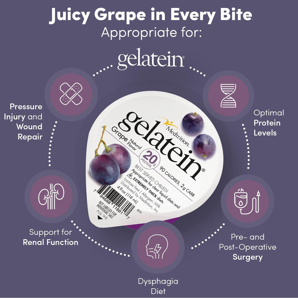 Close-up of Gelatein Grape texture, smooth and non-slippery.