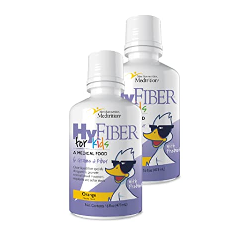 Medtrition HyFiber Kids liquid bottle shown for simple daily fiber support.