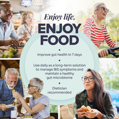Daily use setup with medication-free routine, compatible with low FODMAP diet.