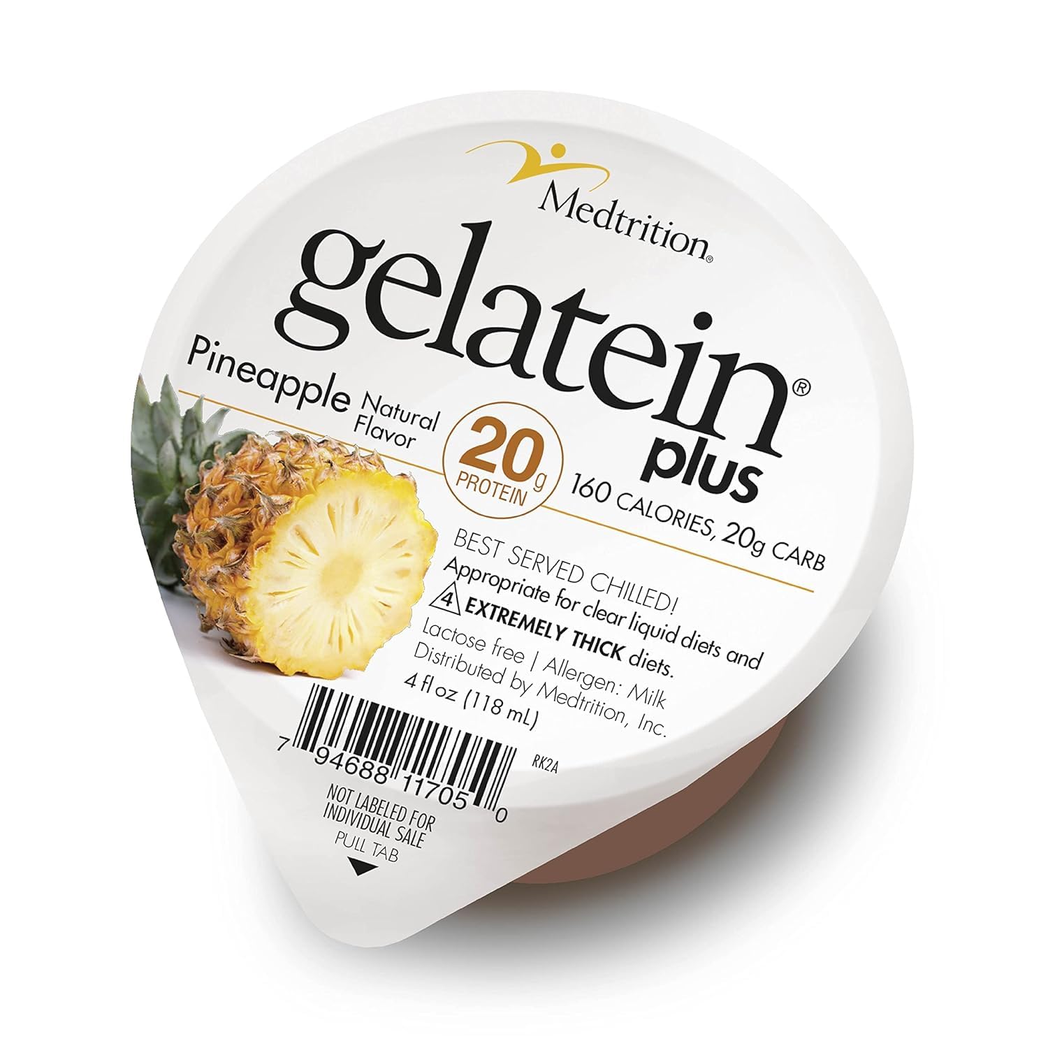 Medtrition ProSource Gelatein Plus Pineapple bottle pour shows easy protein source for restricted diets