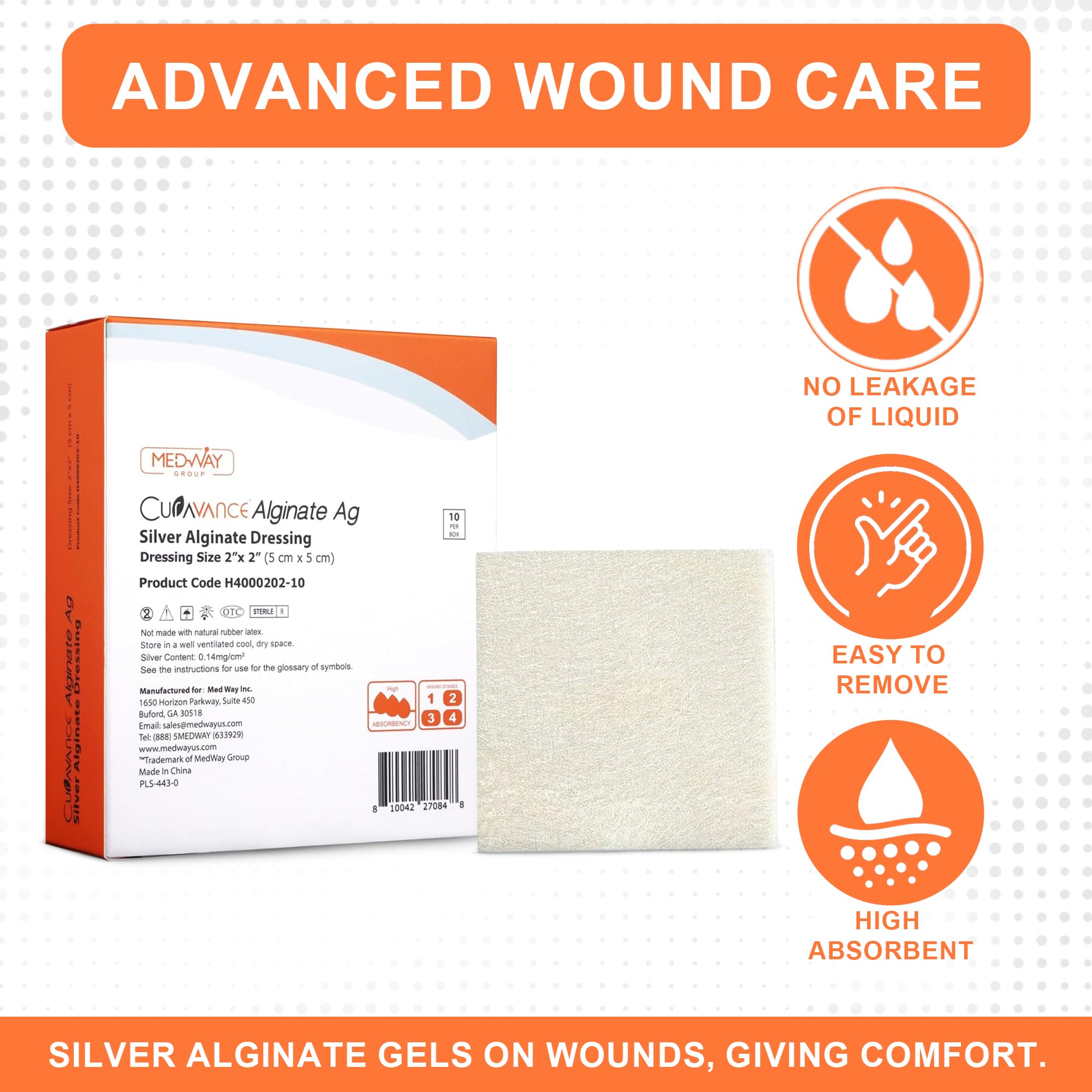MedVance dressing absorbs exudate with gel formation