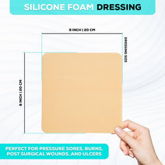 MedVance silicone dressing close-up of non-adherent adhesive layer