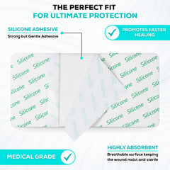 MedVance silicone dressing semi-permeable film allows oxygen while protecting from contaminants.