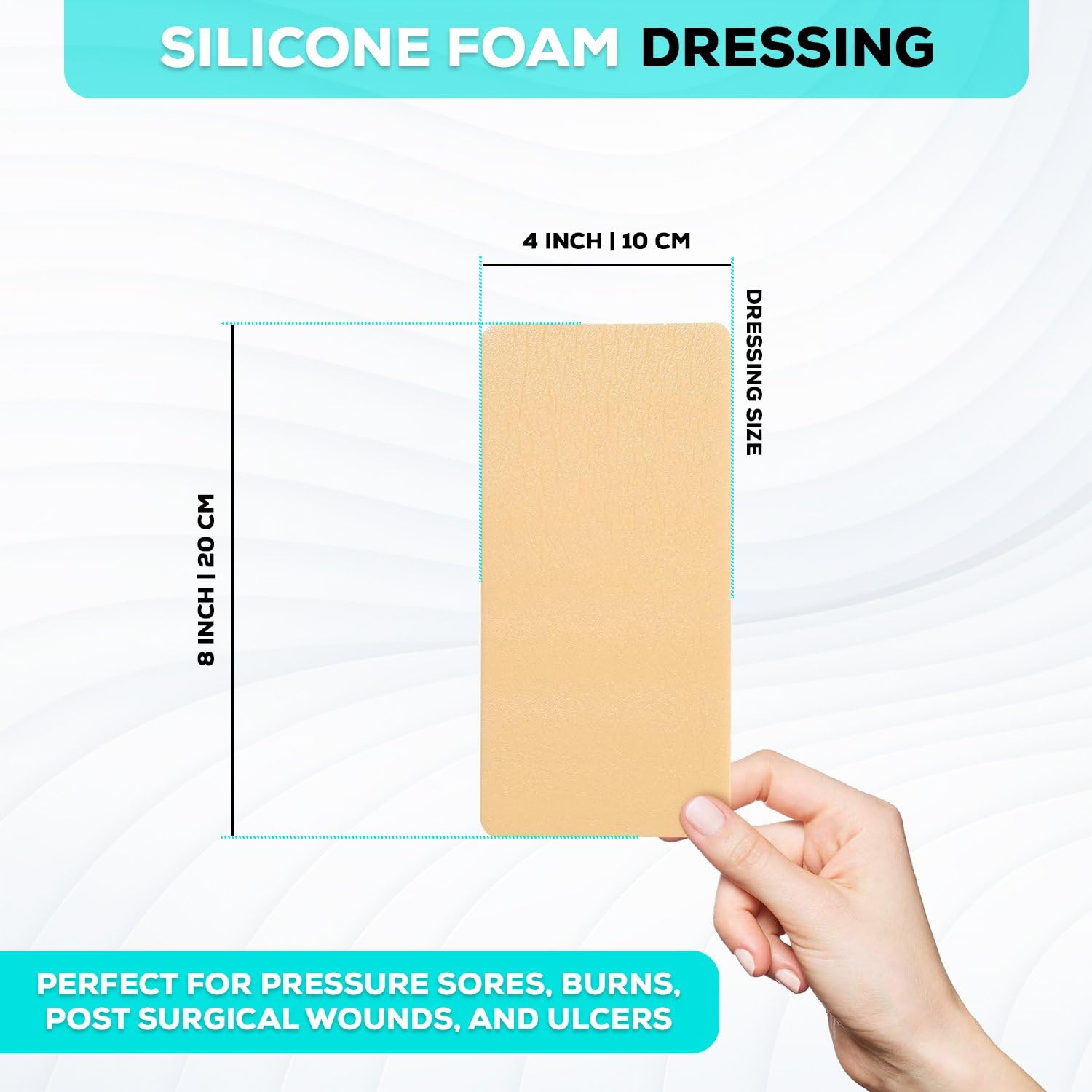 MedVance silicone dressing soft adhesive removal reduces skin trauma during changes.