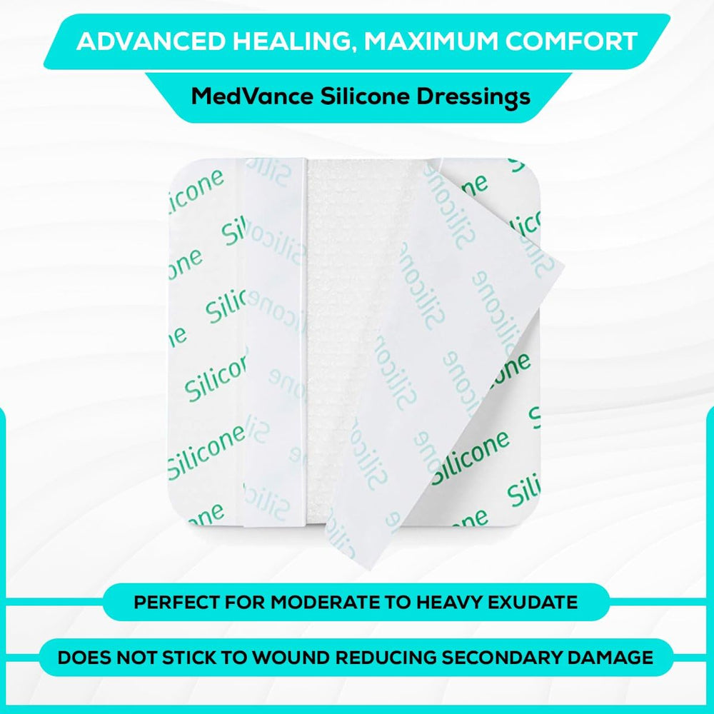 MedVance silicone foam dressing provides secure adhesion during activity and daily life