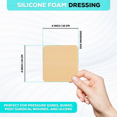 MedVance silicone foam dressing with waterproof film protects wound while allowing breathability