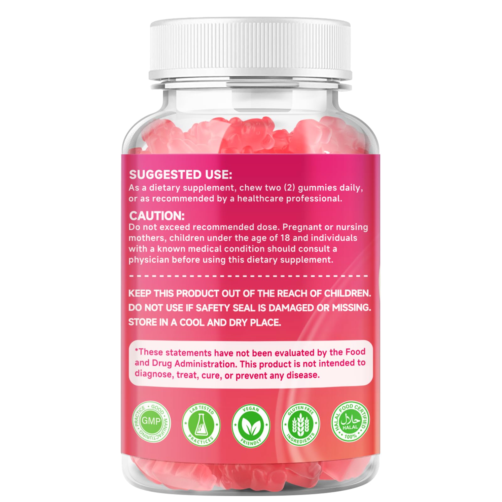 Nutrition label close-up showing 2000mg Myo-Inositol and 50mg D-Chiro-Inositol