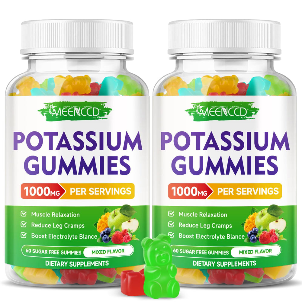 MEENCCD Potassium Citrate Gummies pack front showing sugar-free supplement for daily support