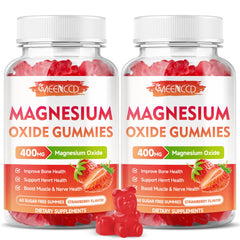 MEENCCD magnesium oxide gummies bottle with strawberry flavor, easy daily chew for wellness