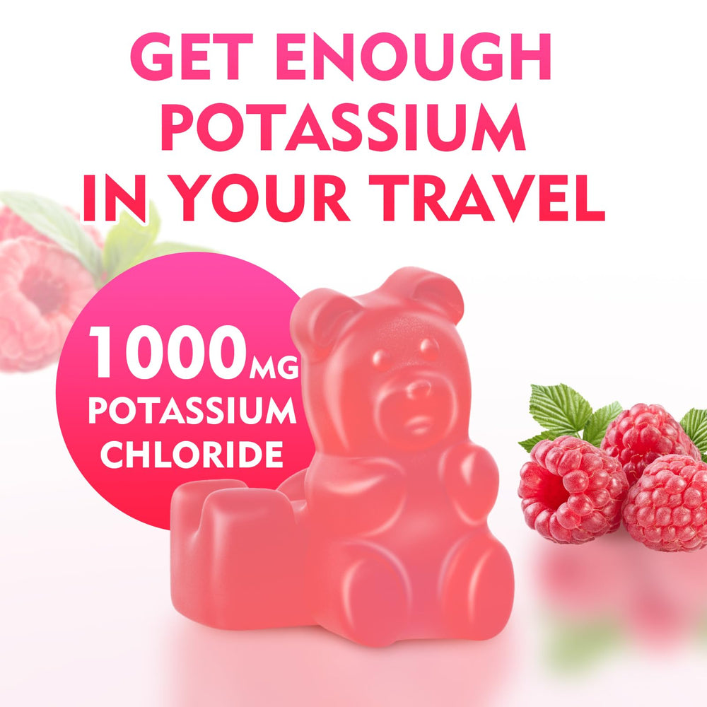 MEENCCD Potassium Gummies ingredients label highlights vegan and gluten-free