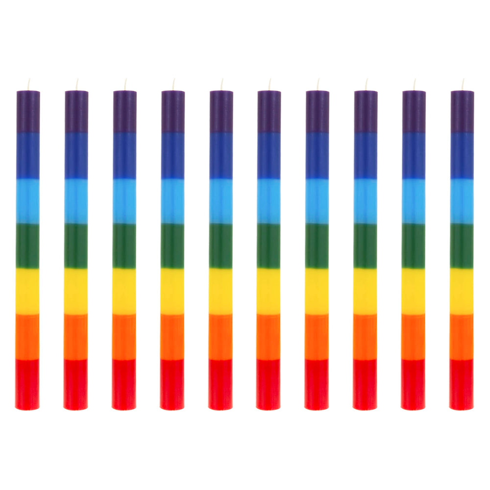 Mega Candles chakra candle with layered colors for focused meditation and energy balance.