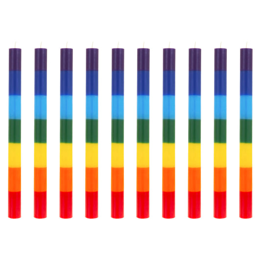 Mega Candles chakra candle with layered colors for focused meditation and energy balance.