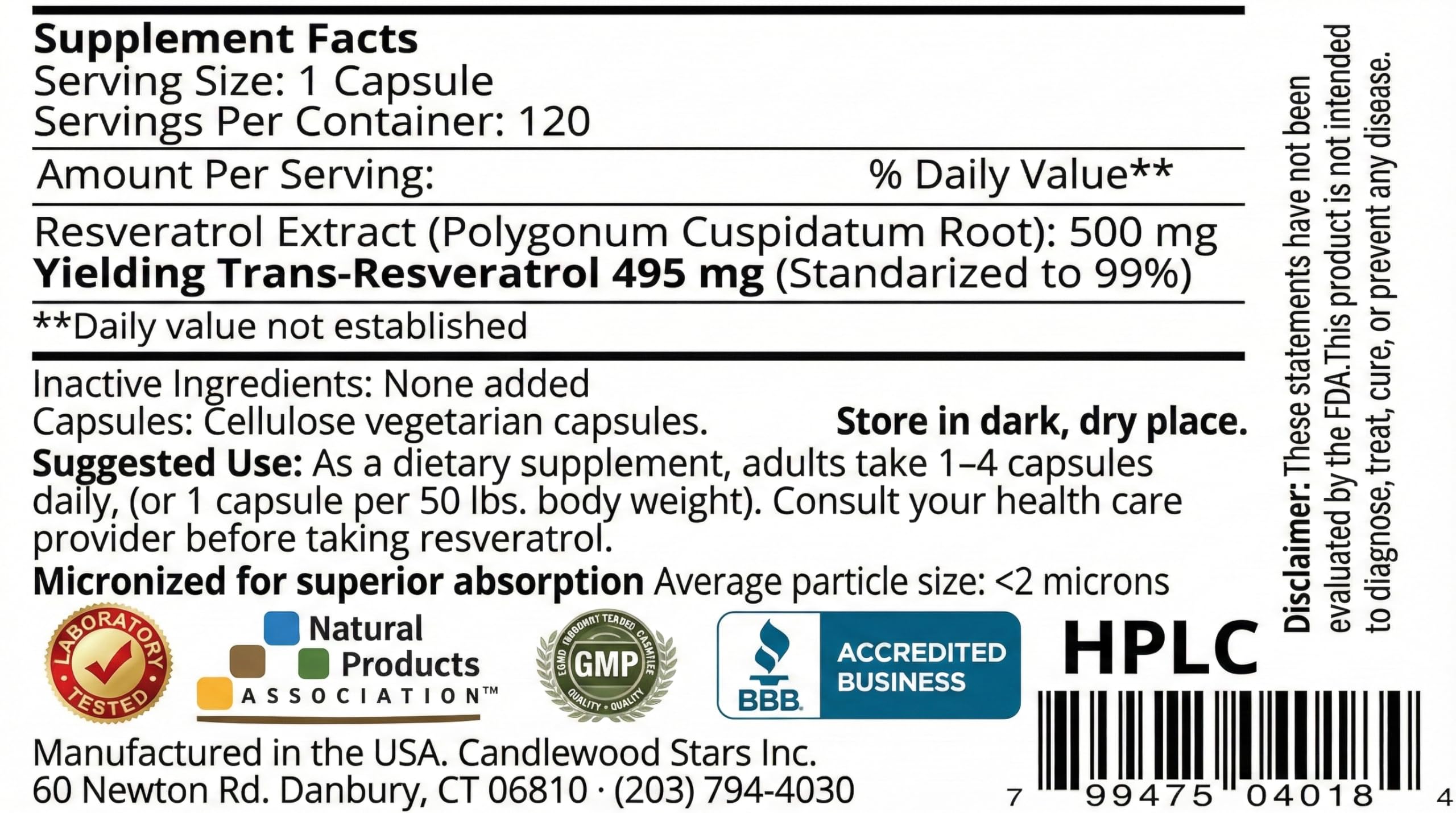 Mega Resveratrol packaging image showcases vegetarian capsule design