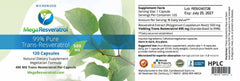 Mega Resveratrol capsule pour conveys easy daily intake