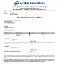 Mega Resveratrol USA lab-certified seal signals quality control