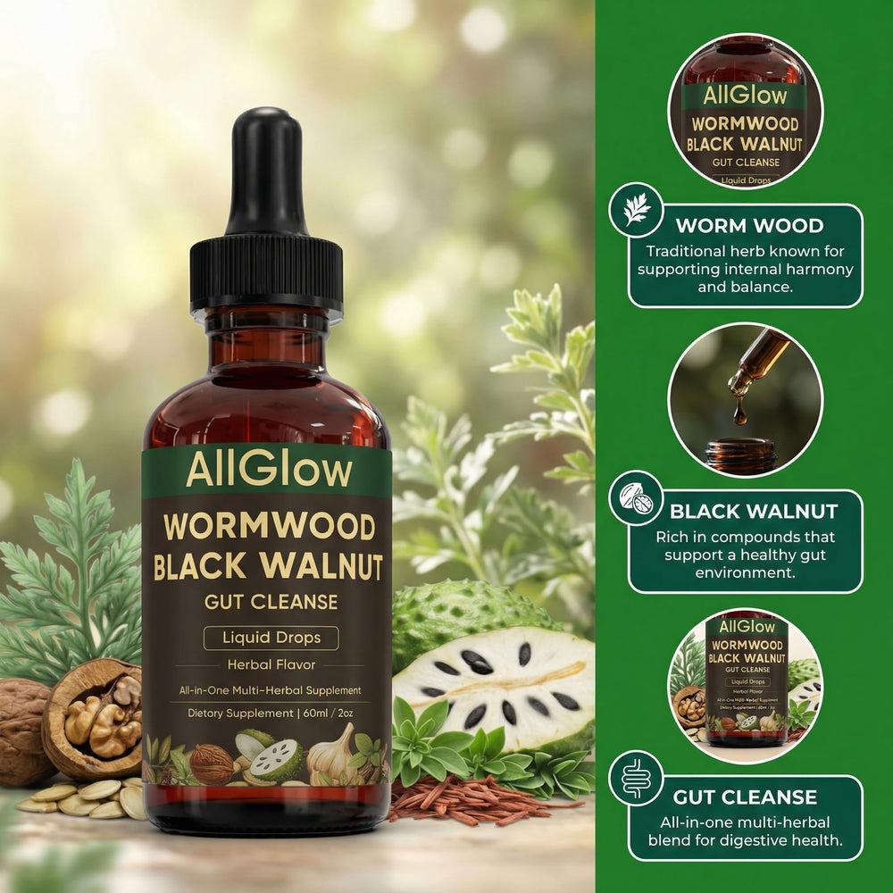 Megacephalus All Glow wormwood and black walnut blend highlight herbal formula