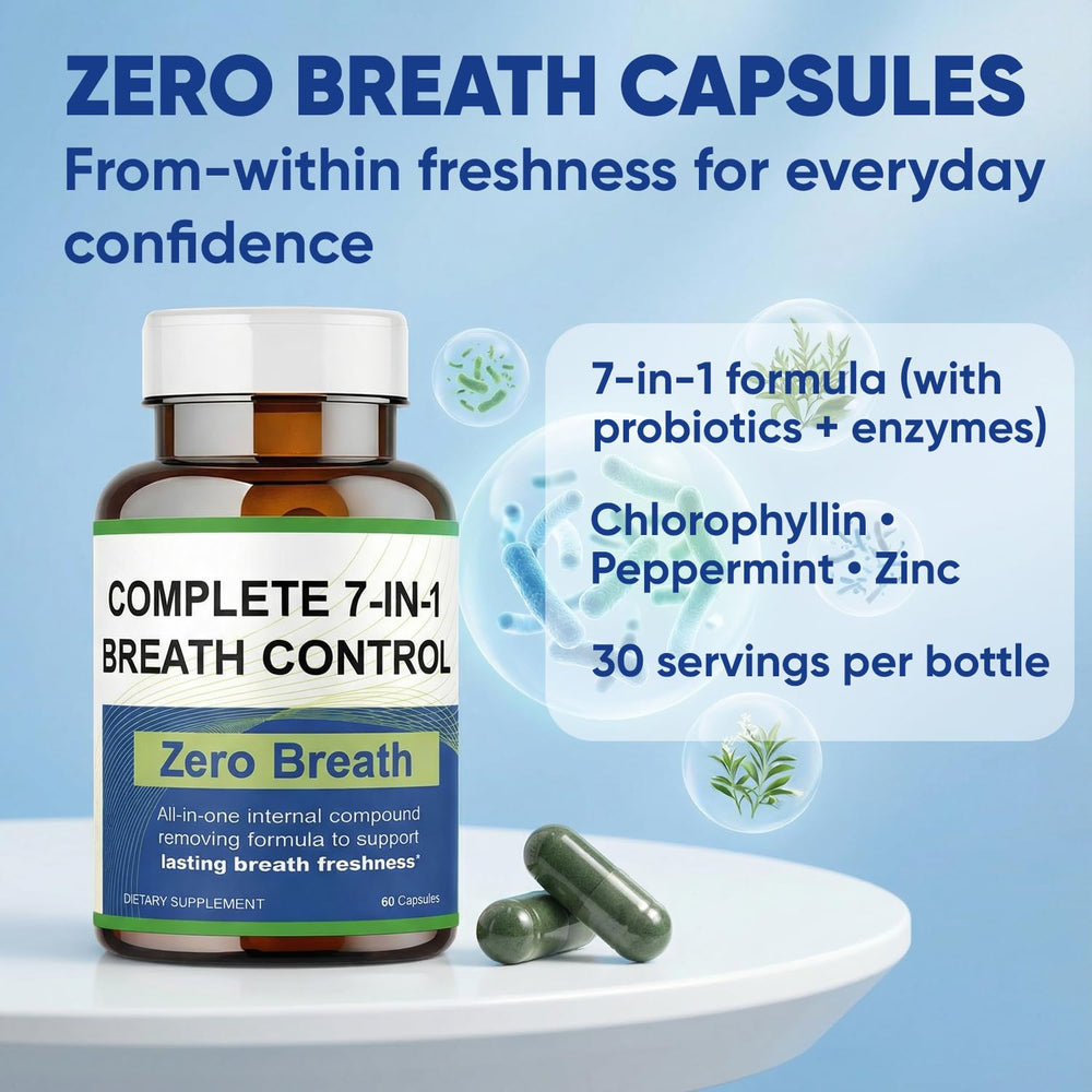 Close-up of capsules reveals organic chlorophyllin supporting odor control.